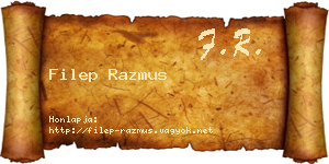 Filep Razmus névjegykártya